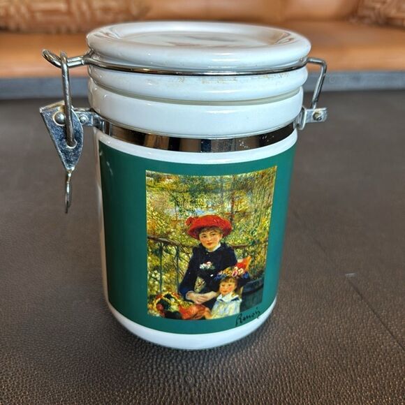 The Masterpiece Collection Ceramic Airtight Canister with Art Print - Gr… - Picture 1 of 13